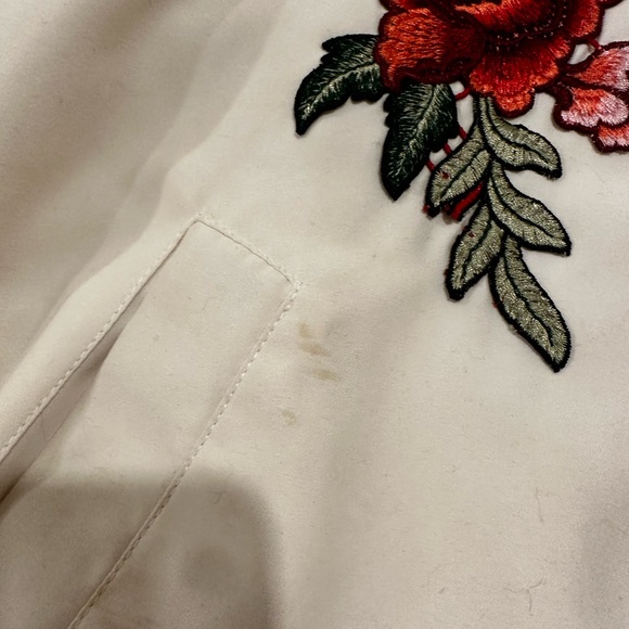 Bomber Jacket with Rose Design - Picture 2 of 3